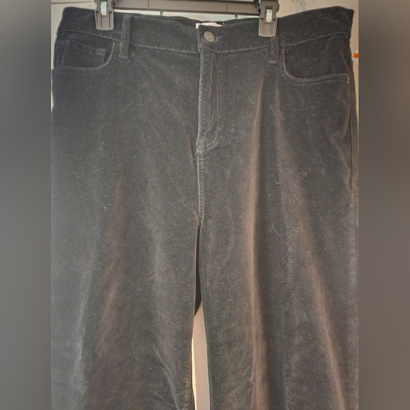 Frame NWT Women's Black Velvet Le Palazzo Crop Flared Pants Size 33 Goth $498 - Picture 2 of 12